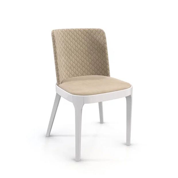 Стул GARDA белый глянец/PRIMA romb beige 3кат